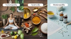 Read more about the article 🌿 Naturopathy vs Ayurveda vs Homeopathy: Key Differences Explained